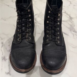 Red Wing Men's 6-Inch Boot in Black Harness Leather - 9.5